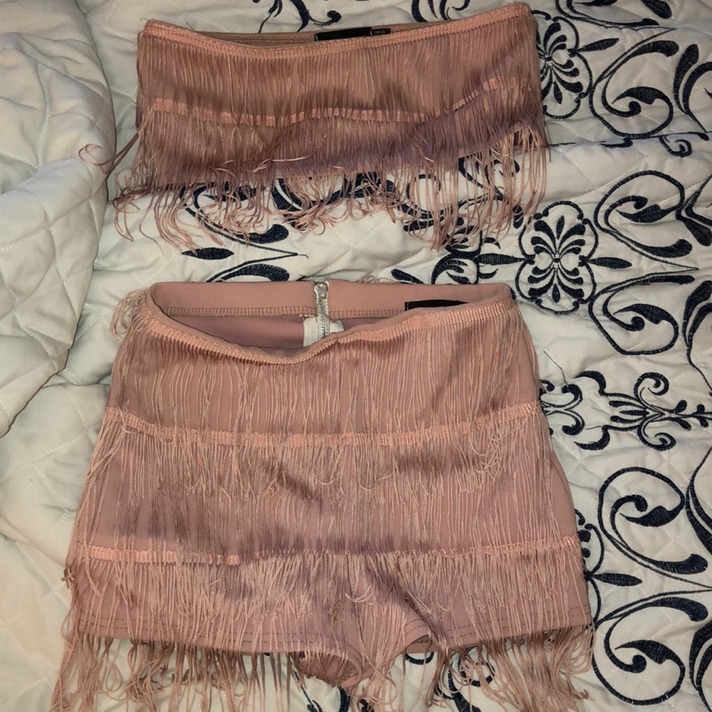 Two piece fringe outfit